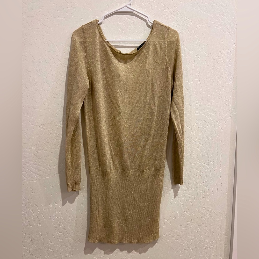 The Limited mini dress in gold shimmer size L